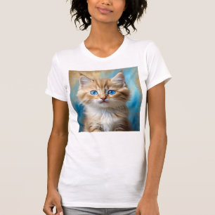 Schattige Schattig kattenportret T-shirt