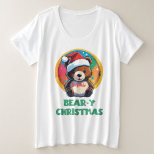 Schattige Schattig Kawaii Chibi Beer-y Kerst Beer Grote Maat T-shirt