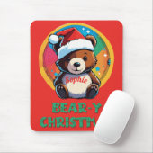 Schattige Schattig Kawaii Chibi Beer-y Kerst Beer Muismat (Met muis)