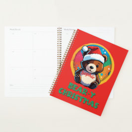 Schattige Schattig Kawaii Chibi Beer-y Kerst Beer Planner