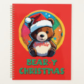 Schattige Schattig Kawaii Chibi Beer-y Kerst Beer Planner (Voorkant)
