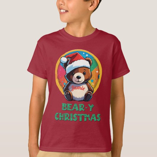 Schattige Schattig Kawaii Chibi Beer-y Kerst Beer T-shirt (Voorkant)