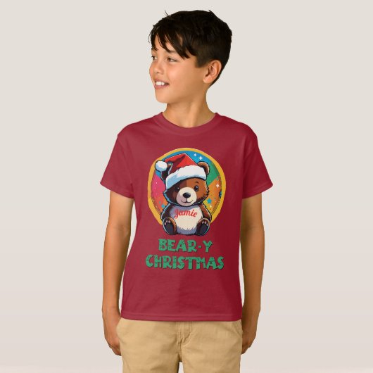 Schattige Schattig Kawaii Chibi Beer-y Kerst Beer T-shirt (Voorkant volledig)
