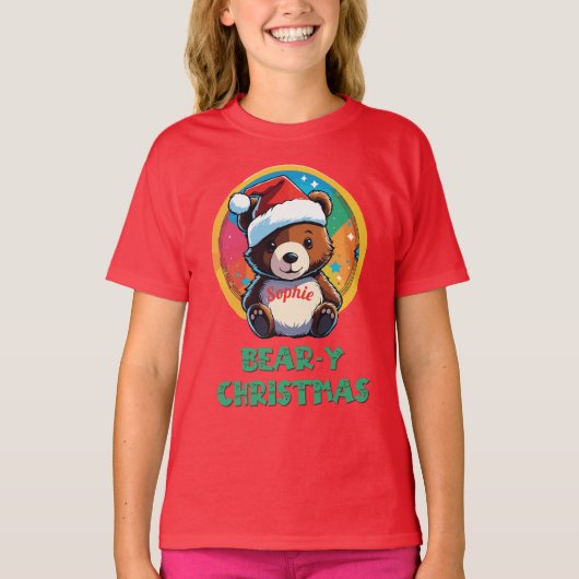 Schattige Schattig Kawaii Chibi Beer-y Kerst Beer T-shirt (Voorkant)