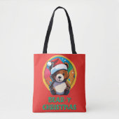Schattige Schattig Kawaii Chibi Beer-y Kerst Beer Tote Bag (Voorkant)