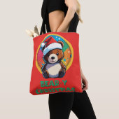 Schattige Schattig Kawaii Chibi Beer-y Kerst Beer Tote Bag (Dichtbij)