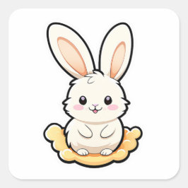 Schattige Schattig konijnendier Vierkante Sticker