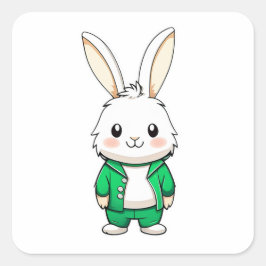 Schattige Schattig konijnendier Vierkante Sticker