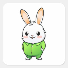 Schattige Schattig konijnendier Vierkante Sticker