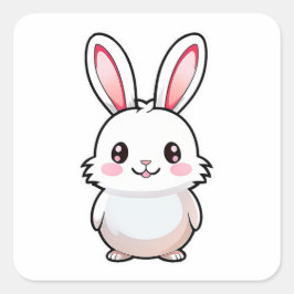 Schattige Schattig konijnendier Vierkante Sticker