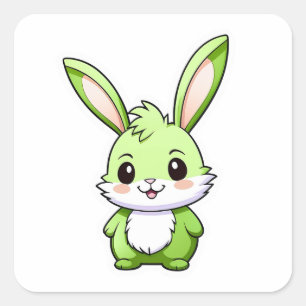 Schattige Schattig konijnendier Vierkante Sticker