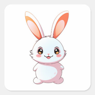 Schattige Schattig konijnendier Vierkante Sticker