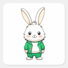 Schattige Schattig konijnendier Vierkante Sticker