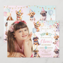 Schattige Schattig Pawty Dogs Balloons Verjaardags