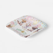 Schattige Schattig Puppy Dogs Ballonnen Verjaardag Papieren Bordje (Gebogen)