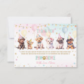 Schattige Schattig Puppy Hondenballonnen Verjaarda Bedankkaart (Voorkant)