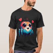 Schattige Schattig Valentijn springen spin T-shirt (Voorkant)