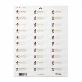 Schattige, Schattig, wasbeer met Santa Hat Etiket (Full Sheet)