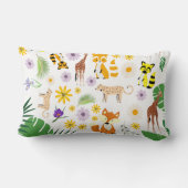 Schattige schattige babydieren zoemen safari wit kussen (Achterkant)