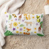 Schattige schattige babydieren zoemen safari wit kussen (Deken)