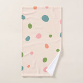 Schattige schattige poka stipt modern roze groen b bad handdoek (Handdoek)