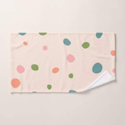 Schattige schattige poka stipt modern roze groen b bad handdoek (Handdoek)