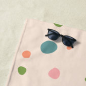 Schattige schattige poka stipt modern roze groen b strandlaken (In situ)