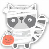 Schattige schattige wasbeer sticker (Voorkant)