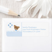 Schattige schattige zeeman beer retour adreslabels etiket (Insitu)