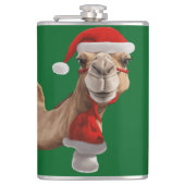 Schattige Schattigee Camel Dragen Santa Hat Christ Heupfles (Voorkant)