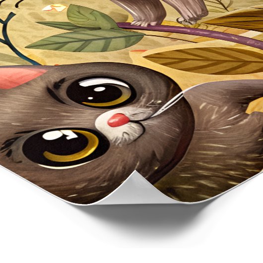 Schattige Schattigee Cat Poster ( Cat Size) (Hoek)