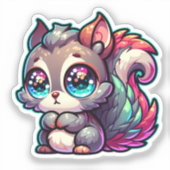 Schattige Schattigee eekhoorn Sticker (Voorkant)