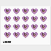Schattige Schattigee Elegante Zeemeermin met Kinde Hart Sticker (Vel)