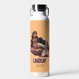 Schattige Schattigee Elegante Zeemeermin met Kinde Waterfles