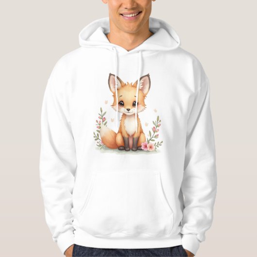 Schattige Schattigee Fox Hoodie voor Dierenvriende (Voorkant)