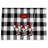 Schattige Schattigee Gnomen Buffalo Plaid Groot Cadeauzakje (Voorkant)