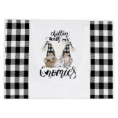 Schattige Schattigee Gnomen Zwart Buffel Plaid Groot Cadeauzakje (Achterkant)