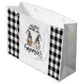 Schattige Schattigee Gnomen Zwart Buffel Plaid Groot Cadeauzakje (Achterkant Gekanteld)