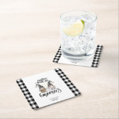 Schattige Schattigee Gnomen Zwart Buffel Plaid Kartonnen Onderzetters (Insitu)