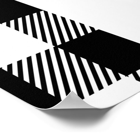 Schattige Schattigee Gnomen Zwart Buffel Plaid Poster (Hoek)