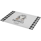 Schattige Schattigee Gnomen Zwart Buffel Plaid Snijplank (Hoek)