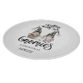 Schattige Schattigee Gnomen Zwart Buffel Plaid Snijplank (Hoek)