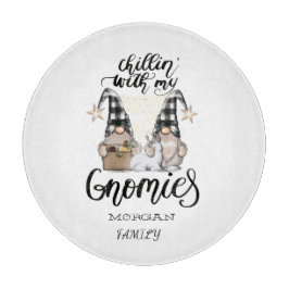 Schattige Schattigee Gnomen Zwart Buffel Plaid Snijplank