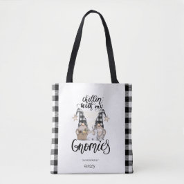 Schattige Schattigee Gnomen Zwart Buffel Plaid Tote Bag