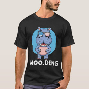 Schattige Schattigee Happy Baby Pygmy Hippo Moo De T-shirt