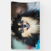 Schattige Schattigee Hond Uitziende Outdoor Crafts Spandoek (Verticaal)