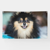 Schattige Schattigee Hond Uitziende Outdoor Crafts Spandoek (Horizontaal)