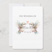 Schattige Schattigee Hummingbird bruiloft uitnodig Kaart (Voorkant)