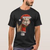 Schattige Schattigee kameel Dragen Santa Hat Chris T-shirt (Voorkant)