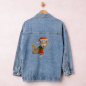 Schattige Schattigee kameel met kerstmuts Denim Jacket (Hangar)